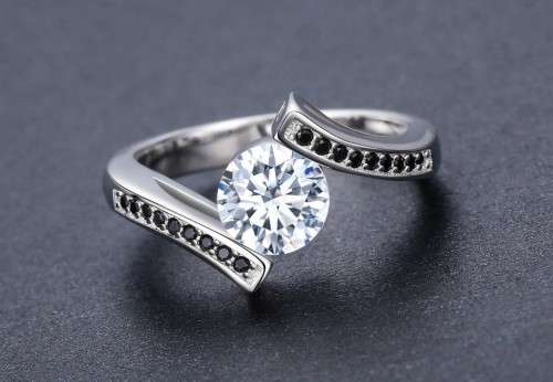 *1.5CT SOLID 925 STERLING SILVER TENSION RING*