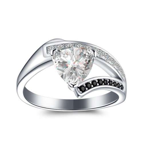 *1.25CT SOLID 925 STERLING SILVER HEART CUT RING*
