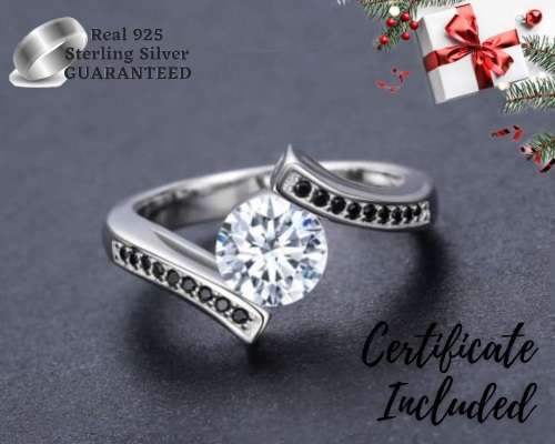 *1.5CT SOLID 925 STERLING SILVER TENSION RING*