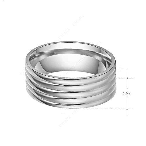 TITANIUM (NEVER FADE) 8 mm Men's Ring (SILVER ONLY)