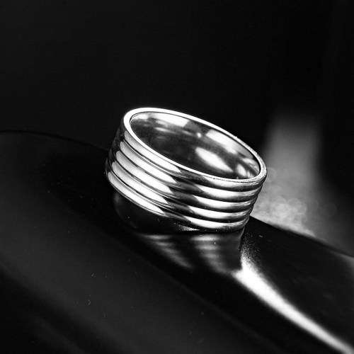 TITANIUM (NEVER FADE) 8 mm Men's Ring (SILVER ONLY)
