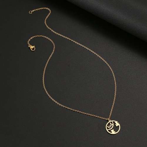 TITANIUM (NEVER FADE) "Bears" Necklace 45 cm (SILVER)