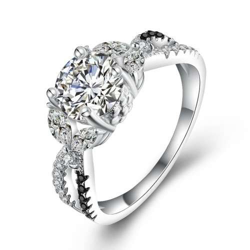 *1.25ct SOLID 925 STERLING SILVER INFINITY RING*