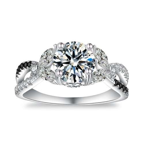 *1.25ct SOLID 925 STERLING SILVER INFINITY RING*