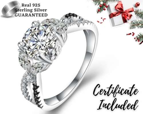 *1.25ct SOLID 925 STERLING SILVER INFINITY RING*