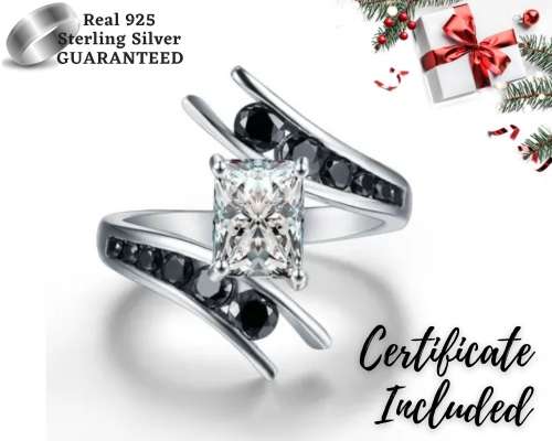 *925 STERLING SILVER 1.25 CT GORGEOUS TENSION SETTING RING*