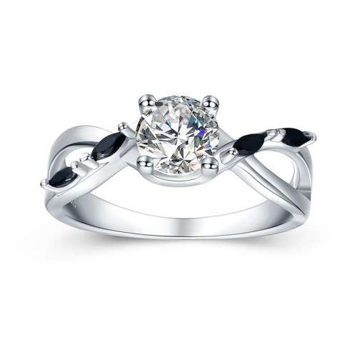 * 1 CT SOLID 925 STERLING SILVER RING*