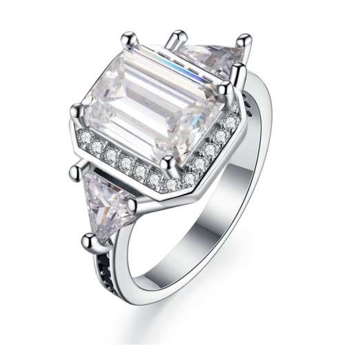 * 3 CT SOLID 925 STERLING SILVER RING*