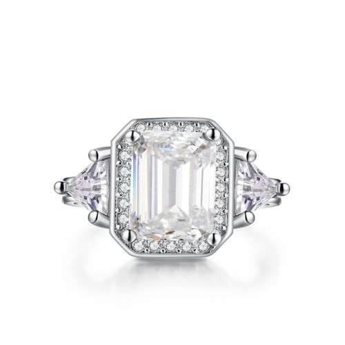 * 3 CT SOLID 925 STERLING SILVER RING*