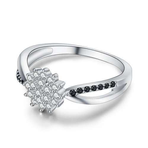 * 0.25 CT SOLID 925 STERLING SILVER RING*