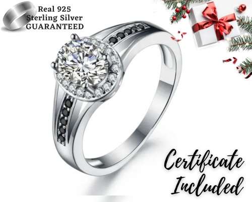 * 0.75CT SOLID 925 STERLING SILVER RING*