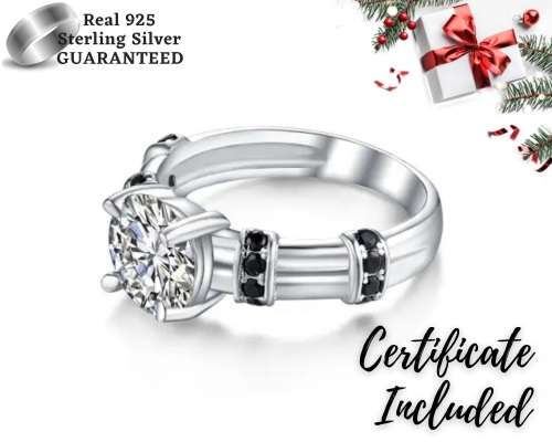 * 2 CT SOLID 925 STERLING SILVER RING*