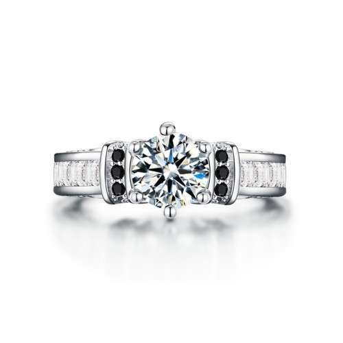 *1.5ct SOLID 925 STERLING SILVER MODERN RING *