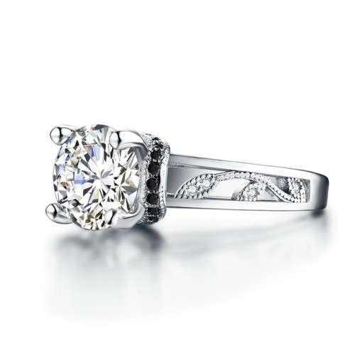 *(Clearance sales) 2ct SOLID 925 STERLING SILVER MODERN RING *