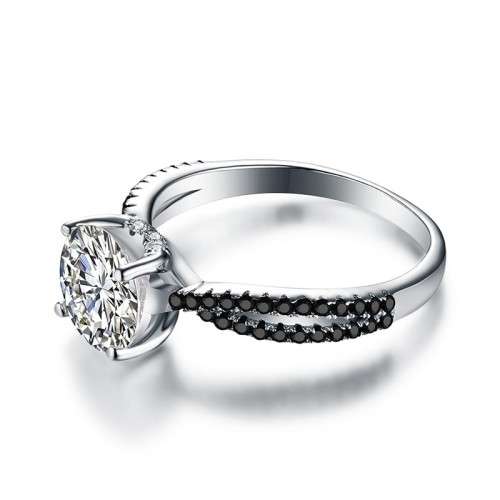 *1.5ct SOLID 925 STERLING SILVER MODERN RING *