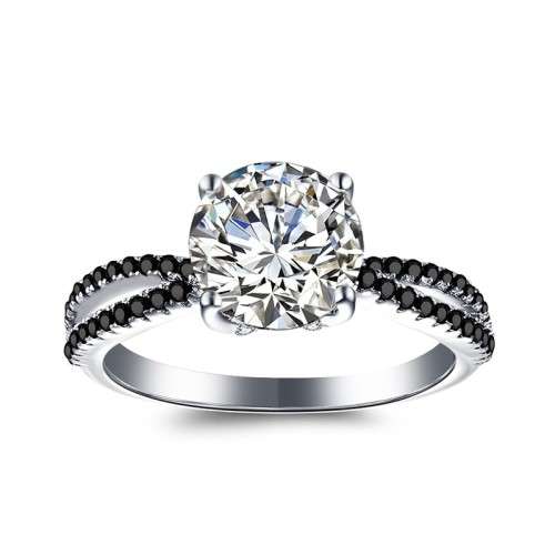 *1.5ct SOLID 925 STERLING SILVER MODERN RING *