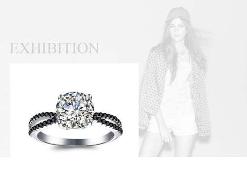 *1.5ct SOLID 925 STERLING SILVER MODERN RING *