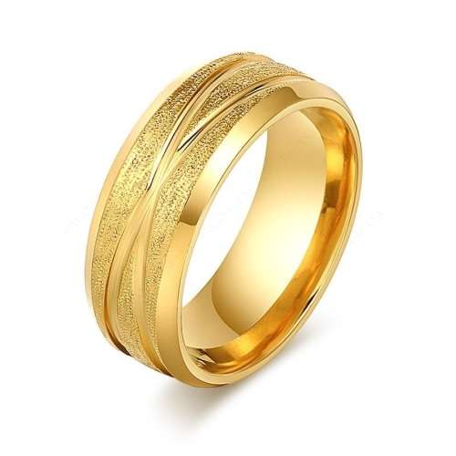 TITANIUM (NEVER FADE) 8 mm Men's Ring (GOLD ONLY)