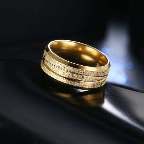 TITANIUM (NEVER FADE) 8 mm Men's Ring (GOLD ONLY)