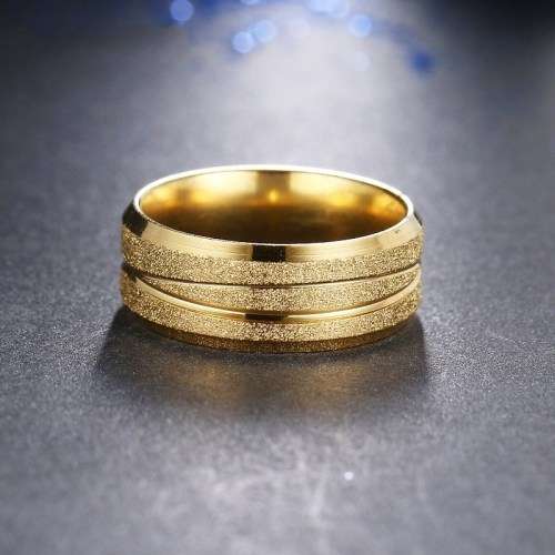 TITANIUM (NEVER FADE) 8 mm Men's Ring (GOLD ONLY)