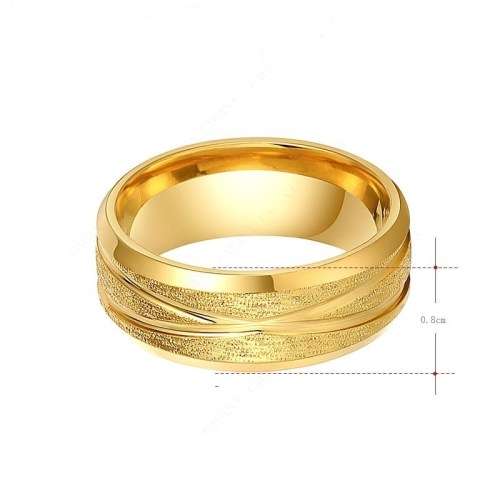 TITANIUM (NEVER FADE) 8 mm Men's Ring (GOLD ONLY)