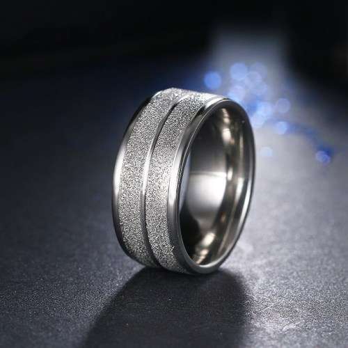 TITANIUM (NEVER FADE) 8 mm Men's Ring (SILVER ONLY)