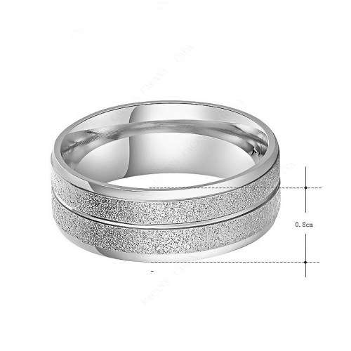 TITANIUM (NEVER FADE) 8 mm Men's Ring (SILVER ONLY)