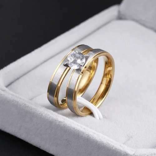 Retail Price R1599 TITANIUM (NEVER FADE) Two Tone Diamond Set Ring Size 9 US
