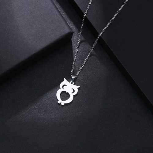 TITANIUM (NEVER FADE) OWL Necklace 45 cm (SILVER ONLY)