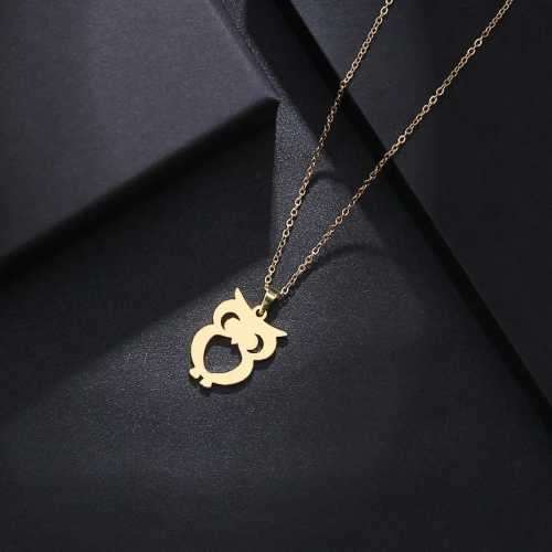 TITANIUM (NEVER FADE) OWL Necklace 45 cm (SILVER ONLY)