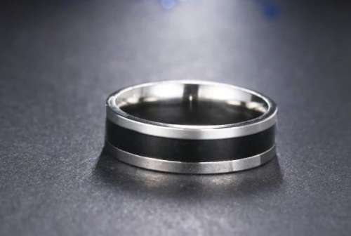 Retail Price R1099 TITANIUM (NEVER FADE) MENS BLACK AND SILVER Ring SIZE 11 US