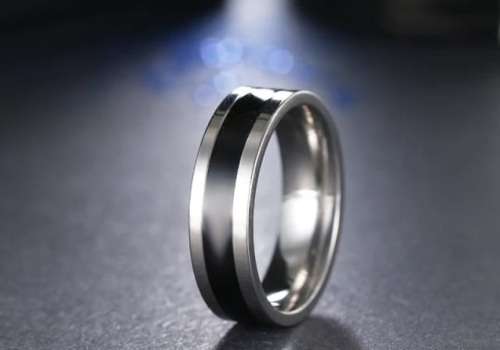 Retail Price R1099 TITANIUM (NEVER FADE) MENS BLACK AND SILVER Ring SIZE 11 US