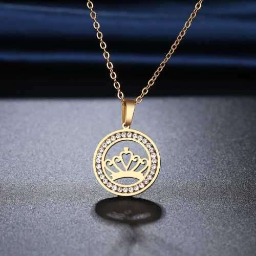 TITANIUM (NEVER FADE) Crown Necklace 45 cm (SILVER ONLY)