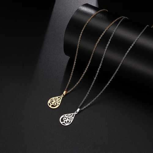 TITANIUM (NEVER FADE) Pattern Necklace 45 cm (SILVER ONLY)