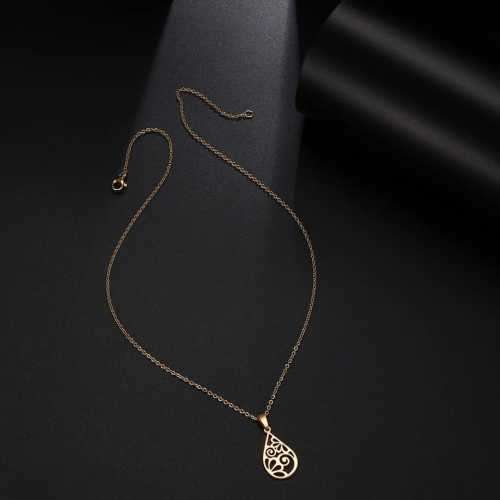 TITANIUM (NEVER FADE) Pattern Necklace 45 cm (SILVER ONLY)