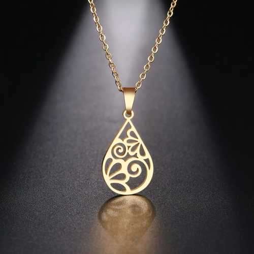 TITANIUM (NEVER FADE) Pattern Necklace 45 cm (SILVER ONLY)