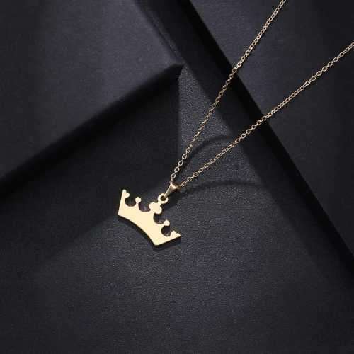 TITANIUM (NEVER FADE) CROWN Necklace 45 cm (SILVER ONLY)