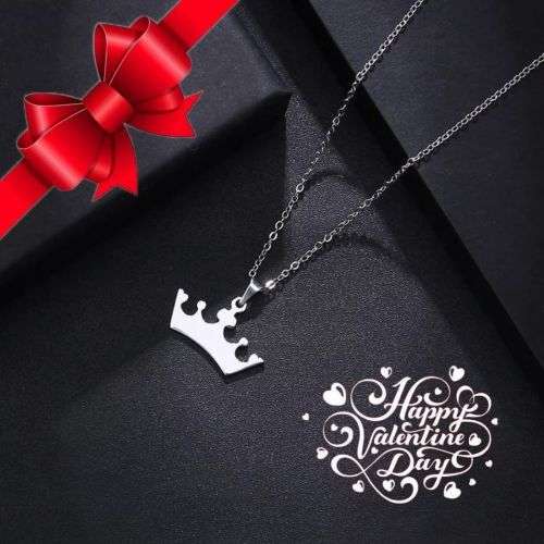 TITANIUM (NEVER FADE) CROWN Necklace 45 cm (SILVER ONLY)