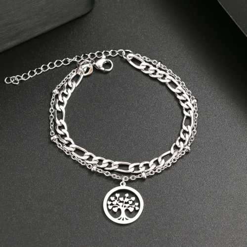 TITANIUM (NEVER FADE) Tree of Love Bracelet 20cm (SILVER ONLY)