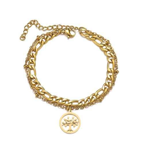 TITANIUM (NEVER FADE) Tree of Love Bracelet 20cm (SILVER ONLY)