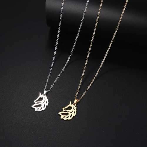 TITANIUM (NEVER FADE) UNICORN Necklace 45 cm (SILVER ONLY)