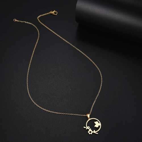 TITANIUM (NEVER FADE) FLOWER Necklace 45 cm (SILVER ONLY)