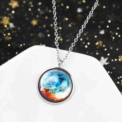 TITANIUM (NEVER FADE) GALAXY Necklace 45 cm (SILVER ONLY)
