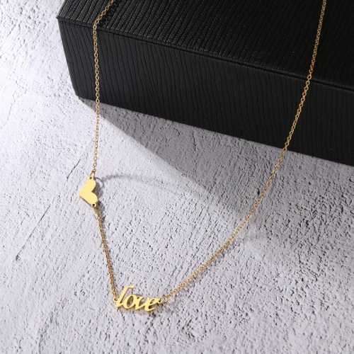 TITANIUM (NEVER FADE) LOVE HEART Necklace 45 cm (SILVER ONLY)