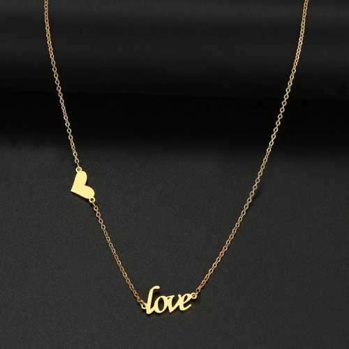 TITANIUM (NEVER FADE) LOVE HEART Necklace 45 cm (SILVER ONLY)