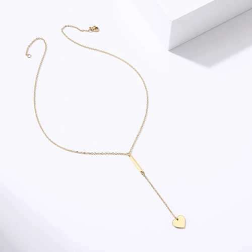 TITANIUM (NEVER FADE) SOLID HEART Necklace 45 cm (SILVER ONLY)