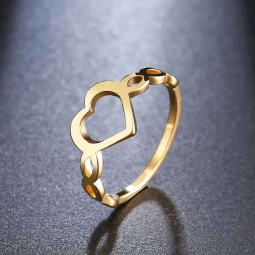TITANIUM (NEVER FADE) HEART Ring SIZE 10 US (SILVER ONLY)
