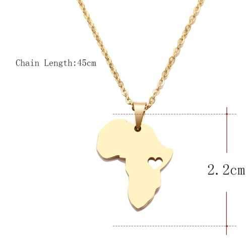 Retail Price R899 TITANIUM (NEVER FADE) AFRICA HEART Necklace 45 cm (SILVER ONLY)