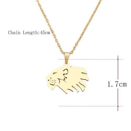 TITANIUM (NEVER FADE) LION Necklace 45cm (SILVER ONLY)