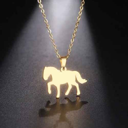 *CLEARANCE SALE* Titanium (NEVER FADE) HORSE Necklace 45cm (SILVER ONLY)